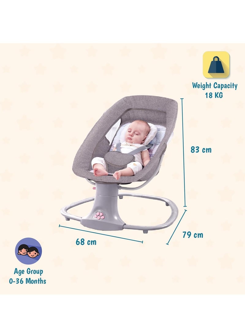 KH 3 In 1 Deluxe Multi-Functional Swing & Bassinet for Infants up 0 - 36 months Old – Versatile Baby Sleeper, 5 Adjustable Swing Speeds, Breathable Fabric, Canopy with Mosquito Net (Pink)