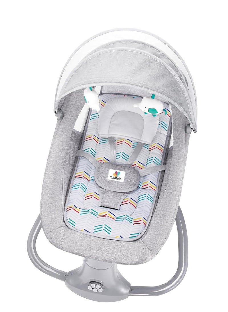 KH 3 In 1 Deluxe Multi-Functional Swing & Bassinet for Infants up 0 - 36 months Old – Versatile Baby Sleeper, 5 Adjustable Swing Speeds, Breathable Fabric, Canopy with Mosquito Net (Grey)