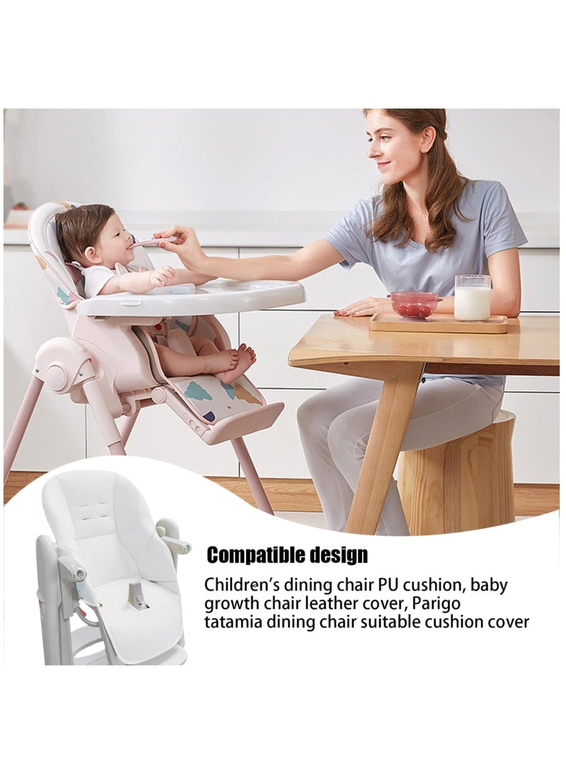 High Chair Cover Replacement for Graco, Baby High Chair Cushion, PU Leather Dining Chair Cover, Multifunctional Highchair Seat Cover Pad,  Universal High Chair Covers for Toddler Kids