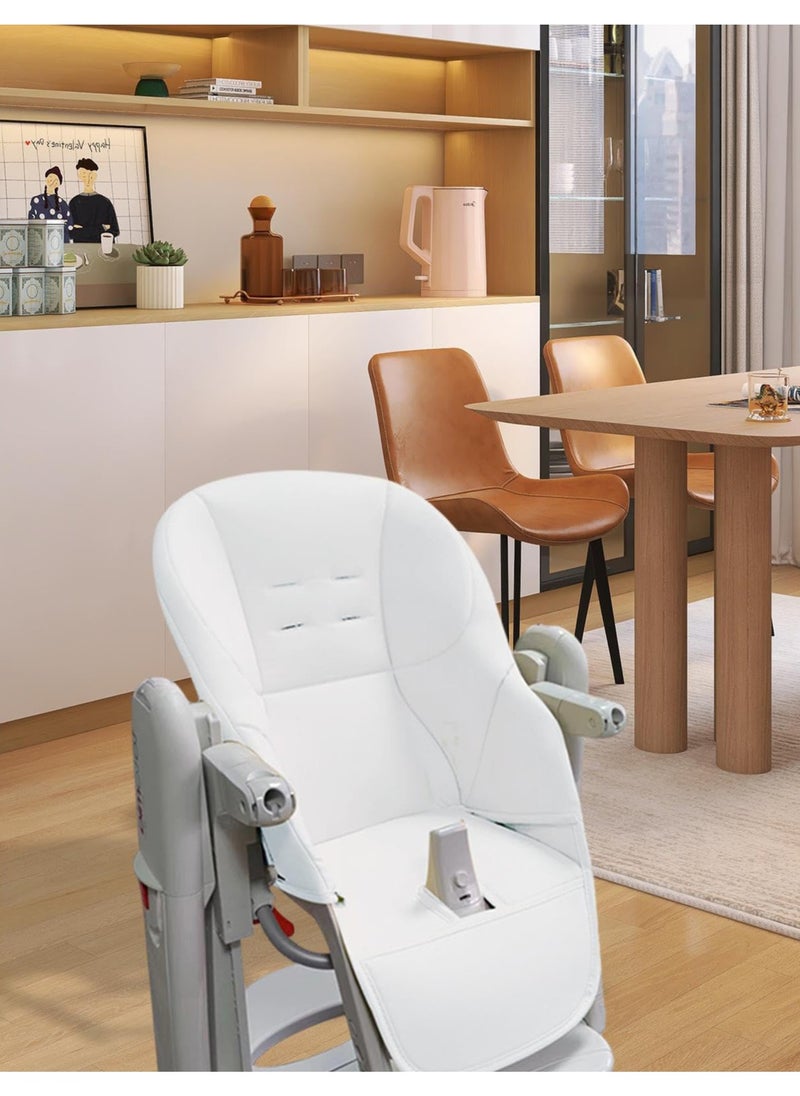 High Chair Cover Replacement for Graco, Baby High Chair Cushion, PU Leather Dining Chair Cover, Multifunctional Highchair Seat Cover Pad,  Universal High Chair Covers for Toddler Kids