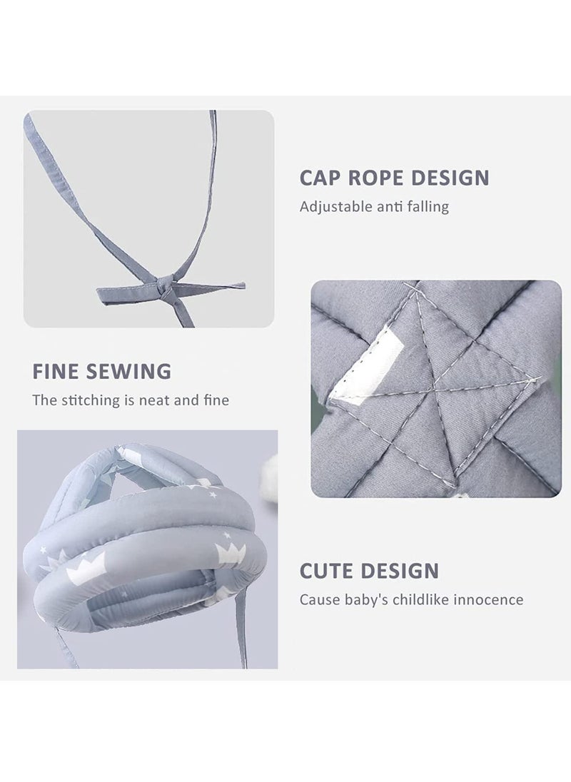 Baby Helmet for Crawling, Toddler Safety Hat, Toddler Head Protector Hat,  Safety Helmet Infant Walker Bumper Hat, Adjustable Headguard Hat for Baby Boys Girls Learn to Walk, for Aged 0-3 Years