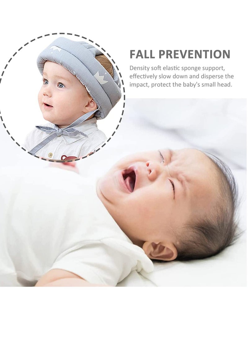 Baby Helmet for Crawling, Toddler Safety Hat, Toddler Head Protector Hat,  Safety Helmet Infant Walker Bumper Hat, Adjustable Headguard Hat for Baby Boys Girls Learn to Walk, for Aged 0-3 Years