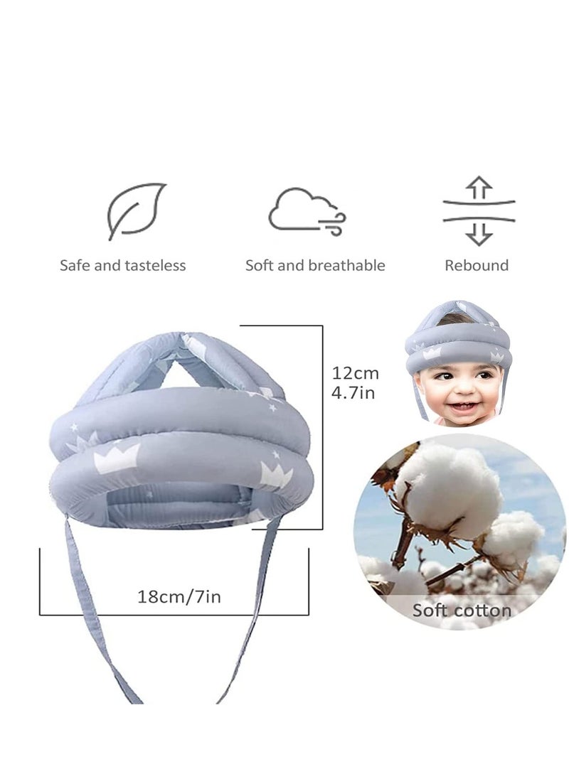 Baby Helmet for Crawling, Toddler Safety Hat, Toddler Head Protector Hat,  Safety Helmet Infant Walker Bumper Hat, Adjustable Headguard Hat for Baby Boys Girls Learn to Walk, for Aged 0-3 Years
