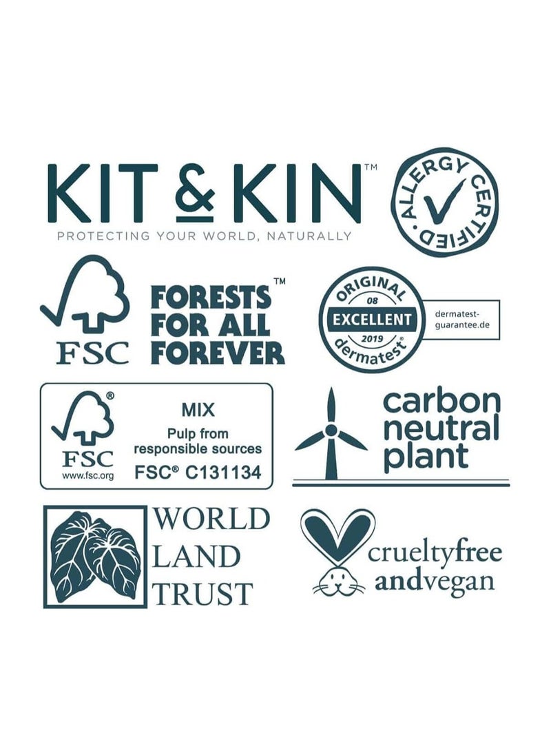 KIT & KIN Eco Friendly Baby Diapers Size 3 | Soft Flash Dry Disposable Diapers, Superior Leak Protection Hypoallergenic for Skin Protection Baby Diapers (Size 3 - Pack of 32)
