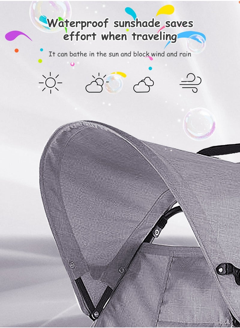 Baby Toddlers Lightweight Strollers, Travel Stroller For Easy Fold, Single Stroller With Canopy