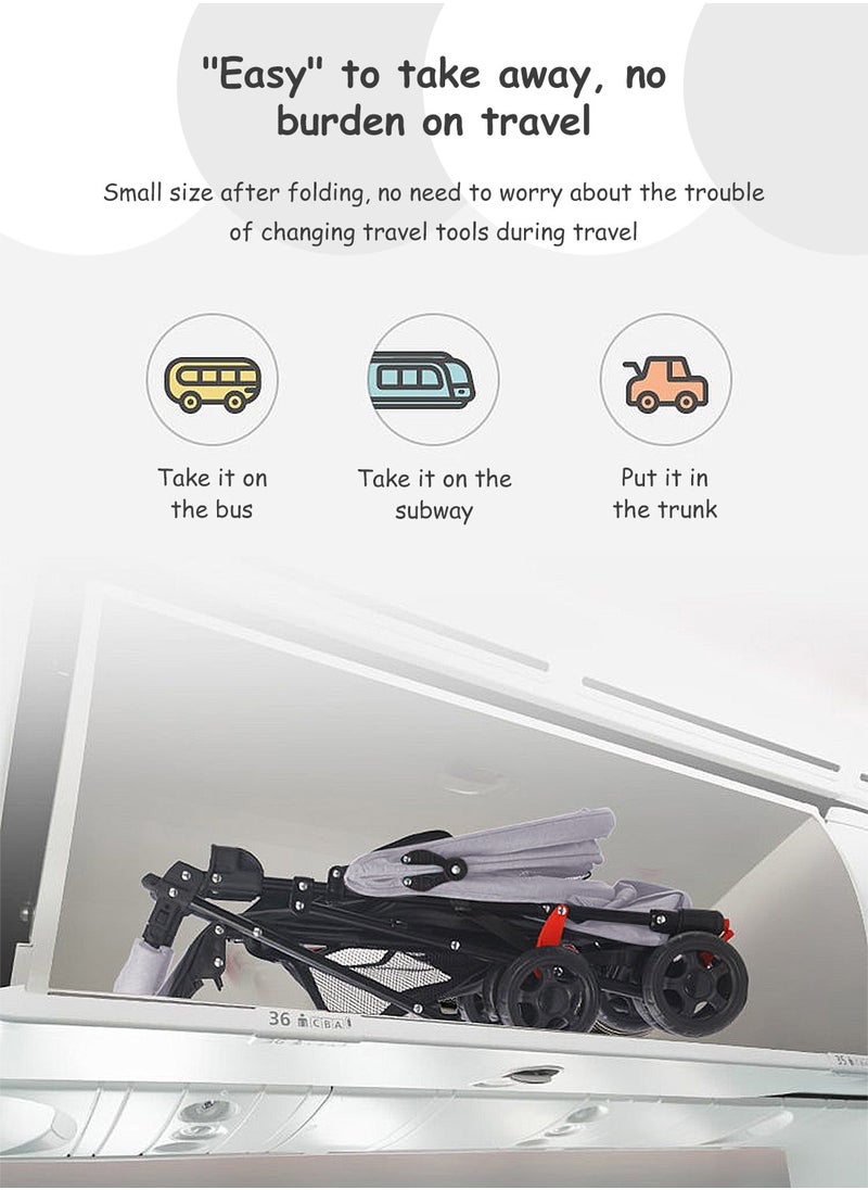 Baby Toddlers Lightweight Strollers, Travel Stroller For Easy Fold, Single Stroller With Canopy