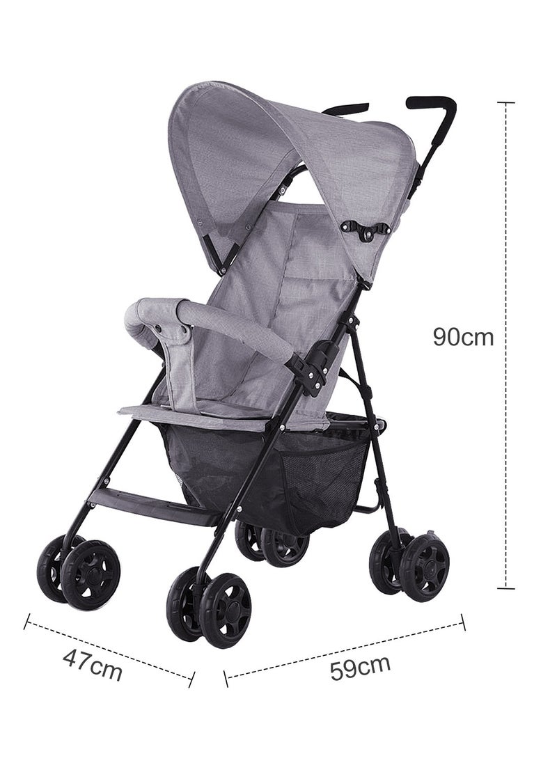 Baby Toddlers Lightweight Strollers, Travel Stroller For Easy Fold, Single Stroller With Canopy