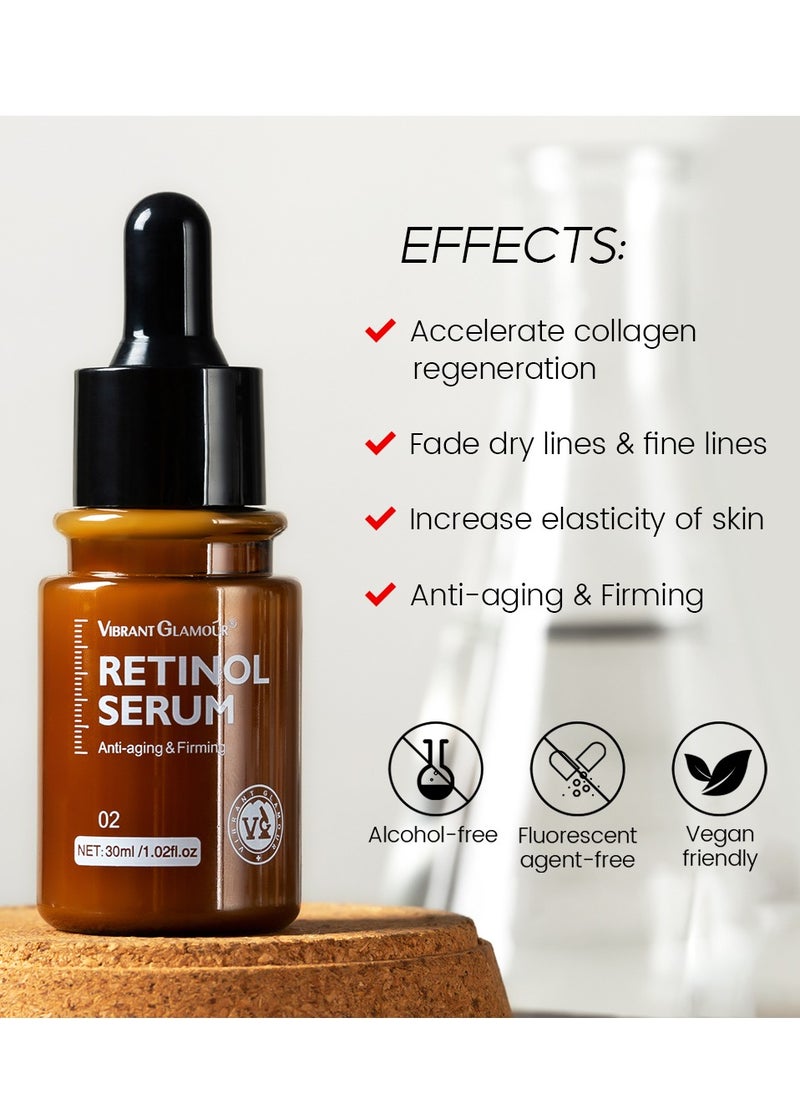 Vibrant Glamour Retinol Trio Cream Serum and Toner Set for Face