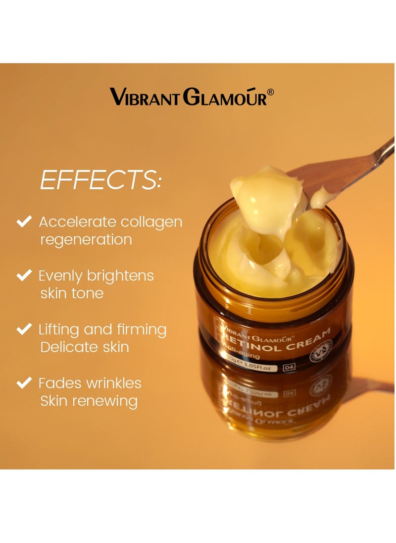Vibrant Glamour Retinol Trio Cream Serum and Toner Set for Face