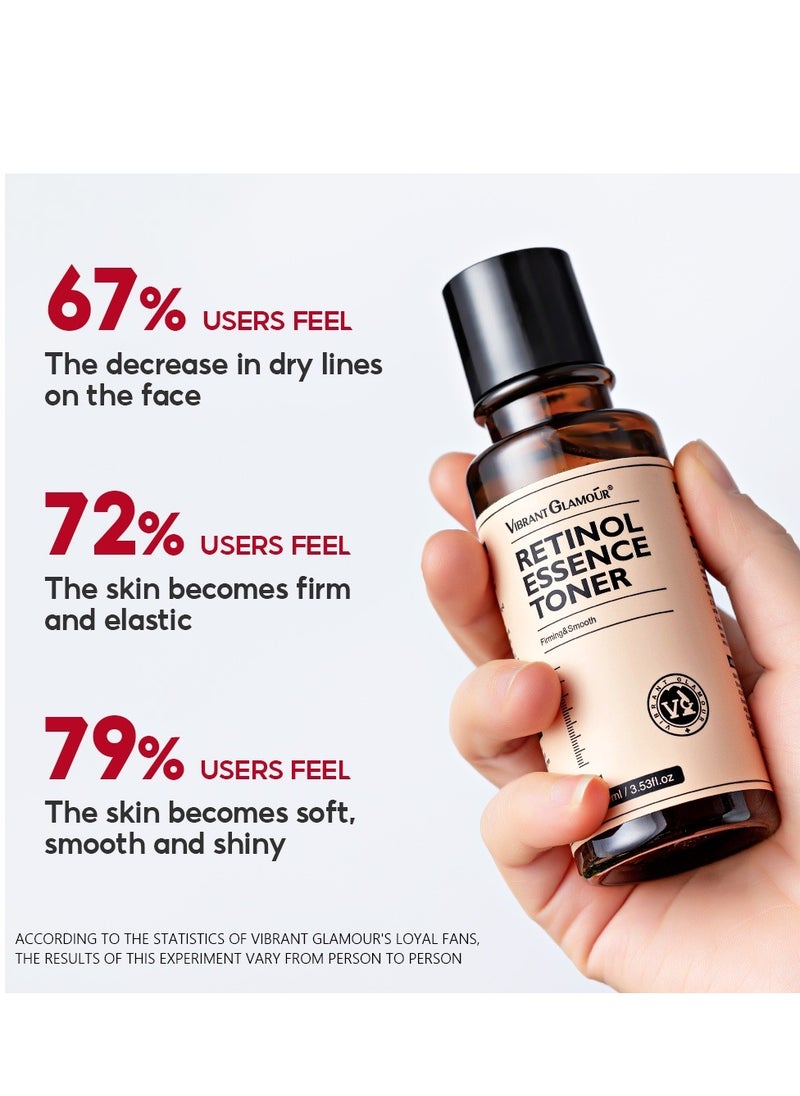 Vibrant Glamour Retinol Trio Cream Serum and Toner Set for Face