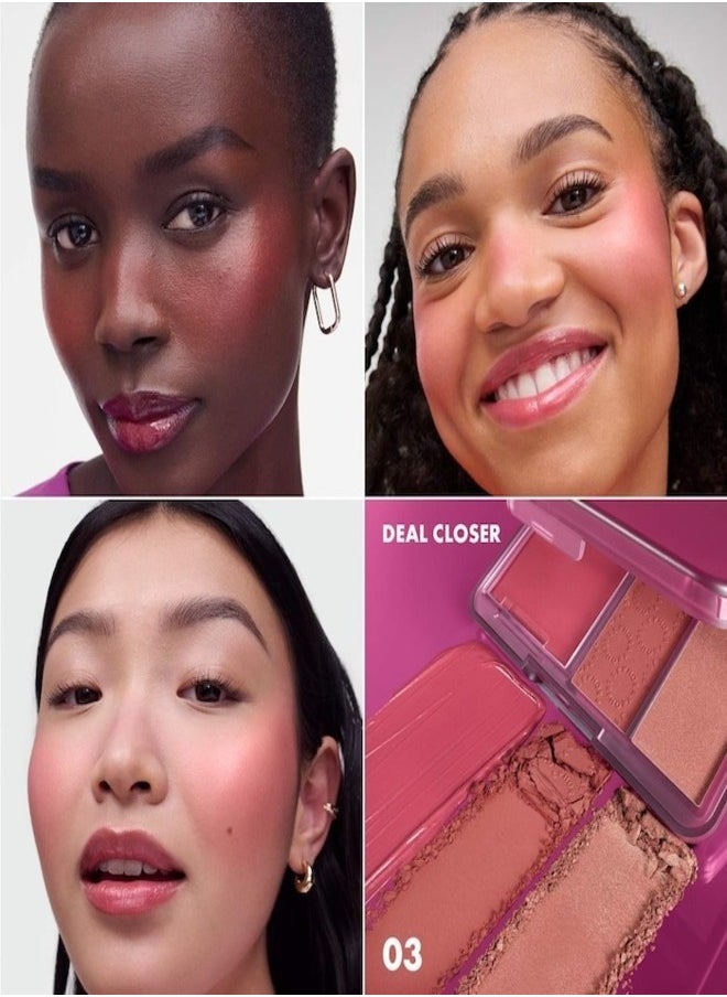 SEPHORA COLLECTION Blush Blush Blush Palette – Trio of Blushes – 03 Deal Closer - Muted Berry Blush Palette Shades | Cream & Powder Blush Formula – 7.7ml
