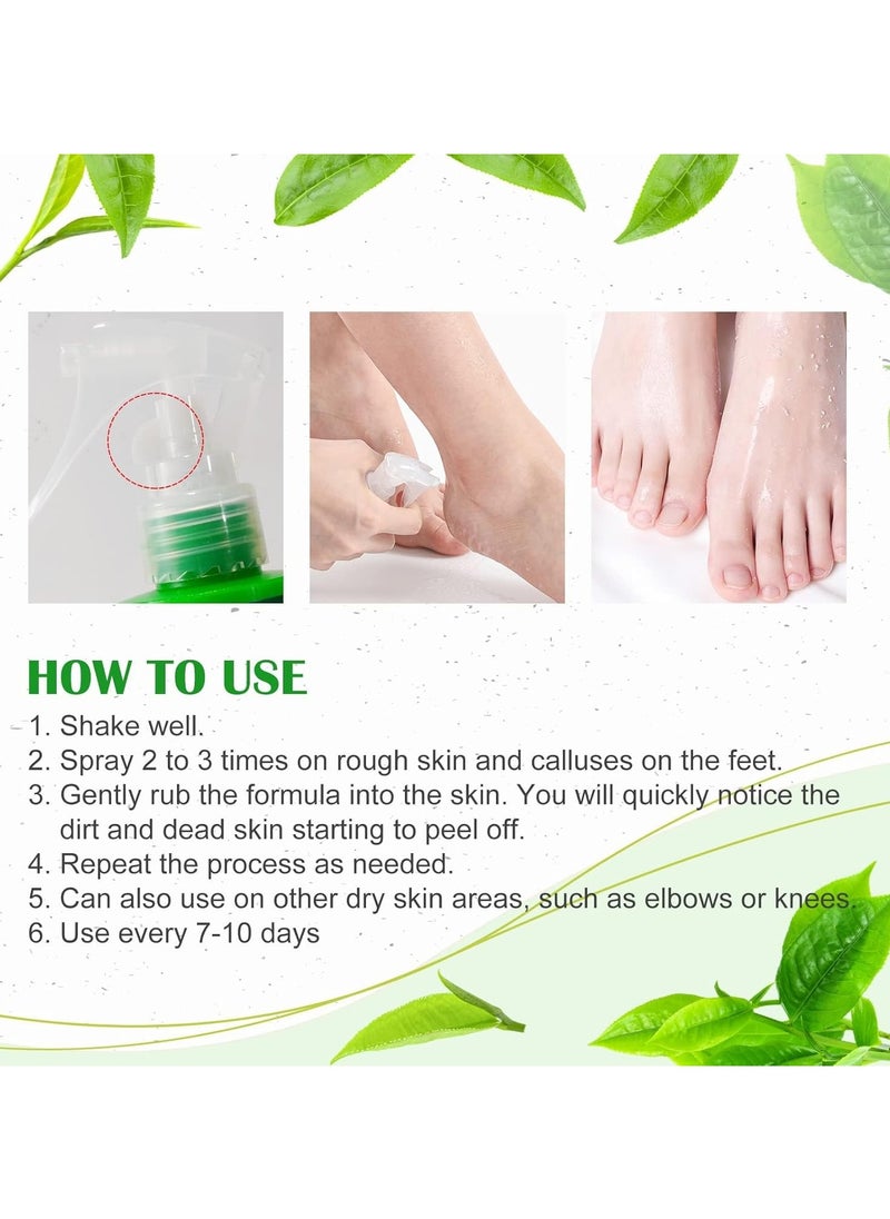 Foot Peeling Spray Oil, Instant Feet Peeling Spray for Remove Dead Skin, Foot Peel Spray Pedicure Dead Skin Exfoliator, Foot Spray for Dry Toe Skin and Calluses