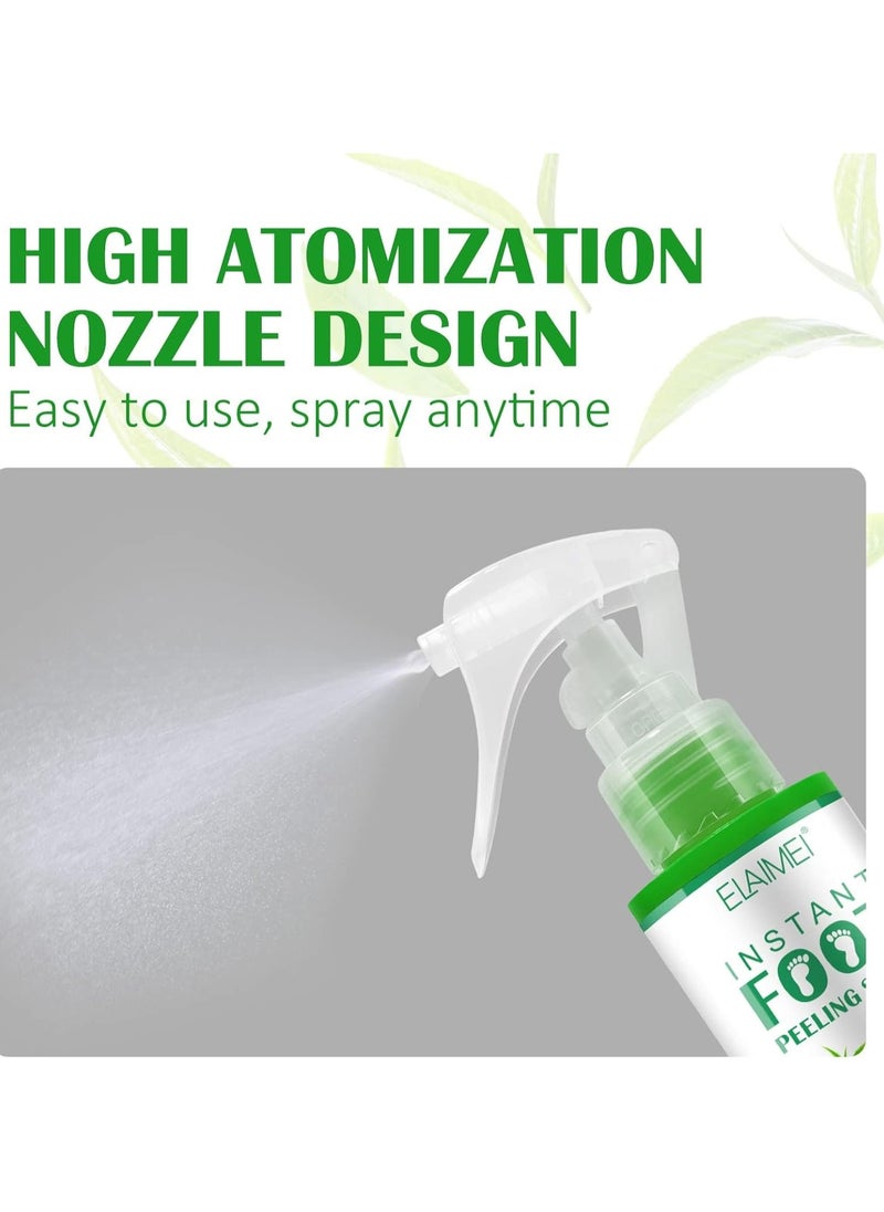 Foot Peeling Spray Oil, Instant Feet Peeling Spray for Remove Dead Skin, Foot Peel Spray Pedicure Dead Skin Exfoliator, Foot Spray for Dry Toe Skin and Calluses