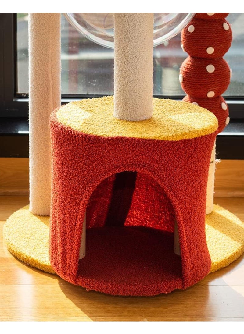 Cat Condo Tower with Sisal Scratching Post MultiLevel Cat Tree Cat Play House and Rest Place for Indoor Cats and Pets