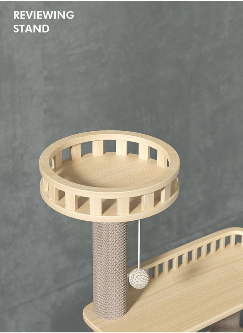 Cat Condo Tower with Sisal Scratching Post MultiLevel Cat Tree Cat Play House and Rest Place for Indoor Cats and Pets