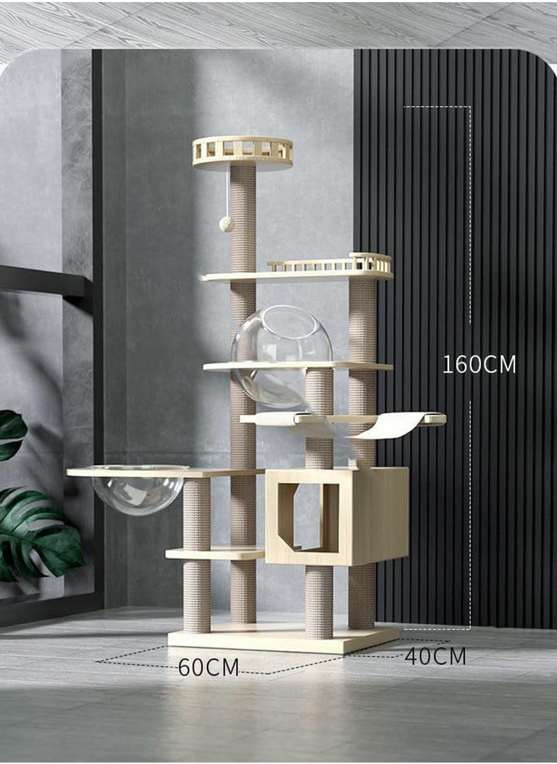 Cat Condo Tower with Sisal Scratching Post MultiLevel Cat Tree Cat Play House and Rest Place for Indoor Cats and Pets