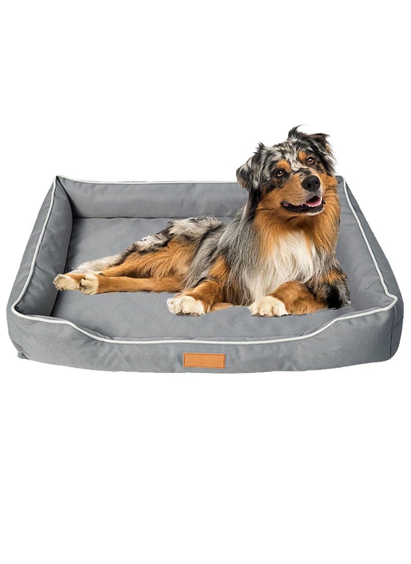 Orthopedic Dog Bed, Washable Dog Beds Large Sized Dog, 900D thickened Oxford cloth, memory foam, Anti-scratch & bite-resistant, breathable and refreshing with lining for double-sided use (XXL)