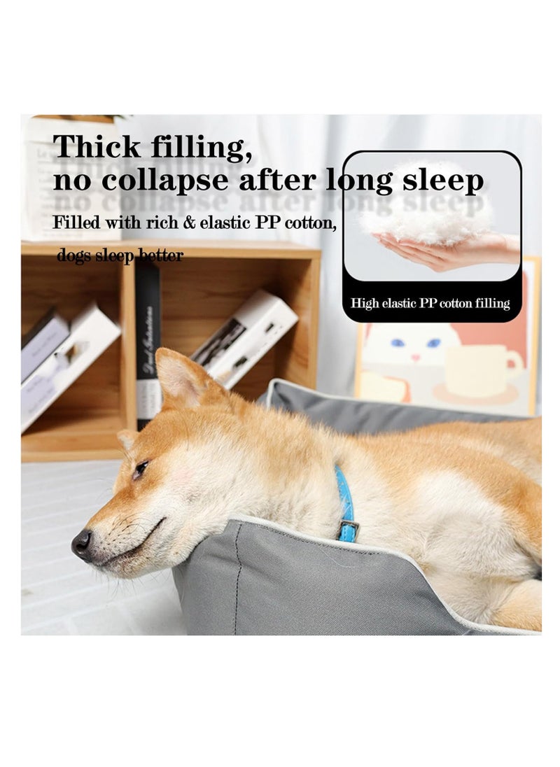 Orthopedic Dog Bed, Washable Dog Beds Large Sized Dog, 900D thickened Oxford cloth, memory foam, Anti-scratch & bite-resistant, breathable and refreshing with lining for double-sided use (Large)