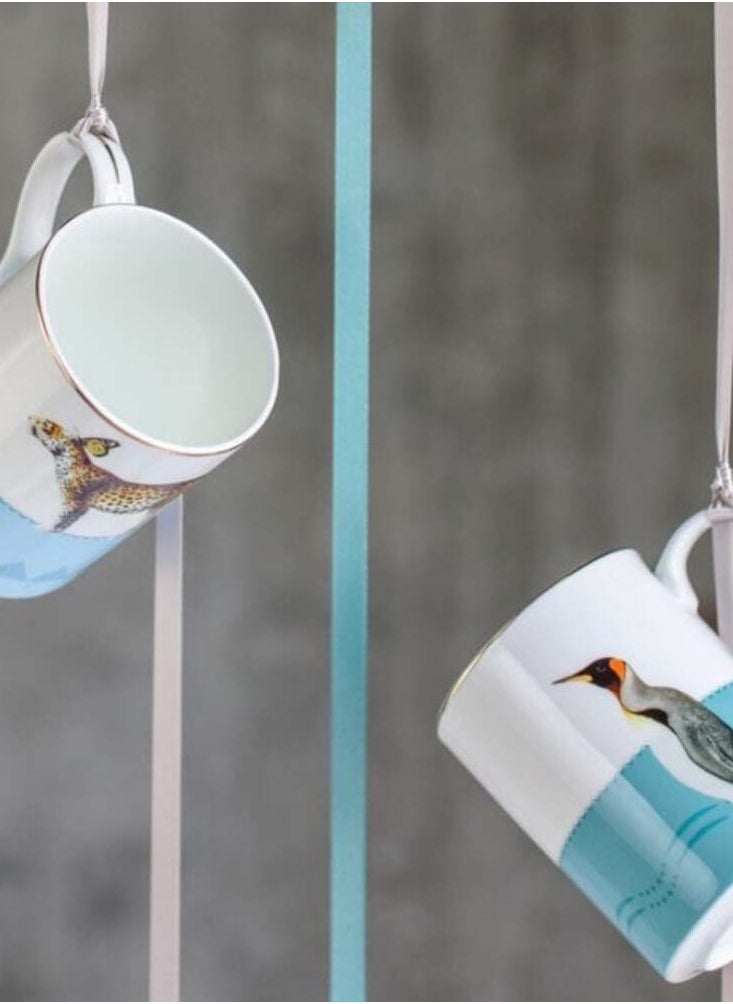 Set Of 2 Mugs (Cheetah & Penguin)