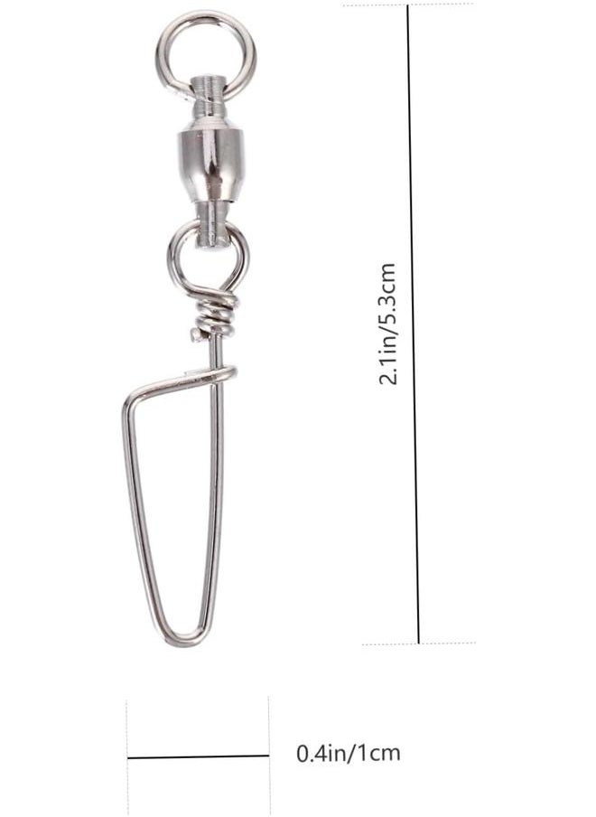 20 Pcs Pin Swivel Saltwater Fishing Swivel Fishing Tackle Swivels Fishing Fishing Snap Clips Resistance Swivel Bearing to Rotate Stainless Steel