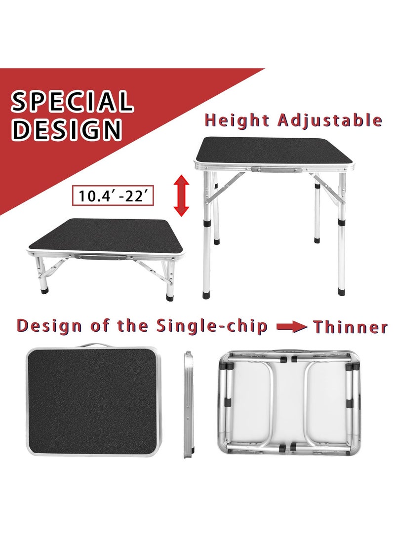 Portable Trestle Outdoor Camping Table Aluminum Alloy Outdoor Folding Picnic Table Lightweight Trestle Outdoor Camping Table For Picnic Beach BBQ Party
