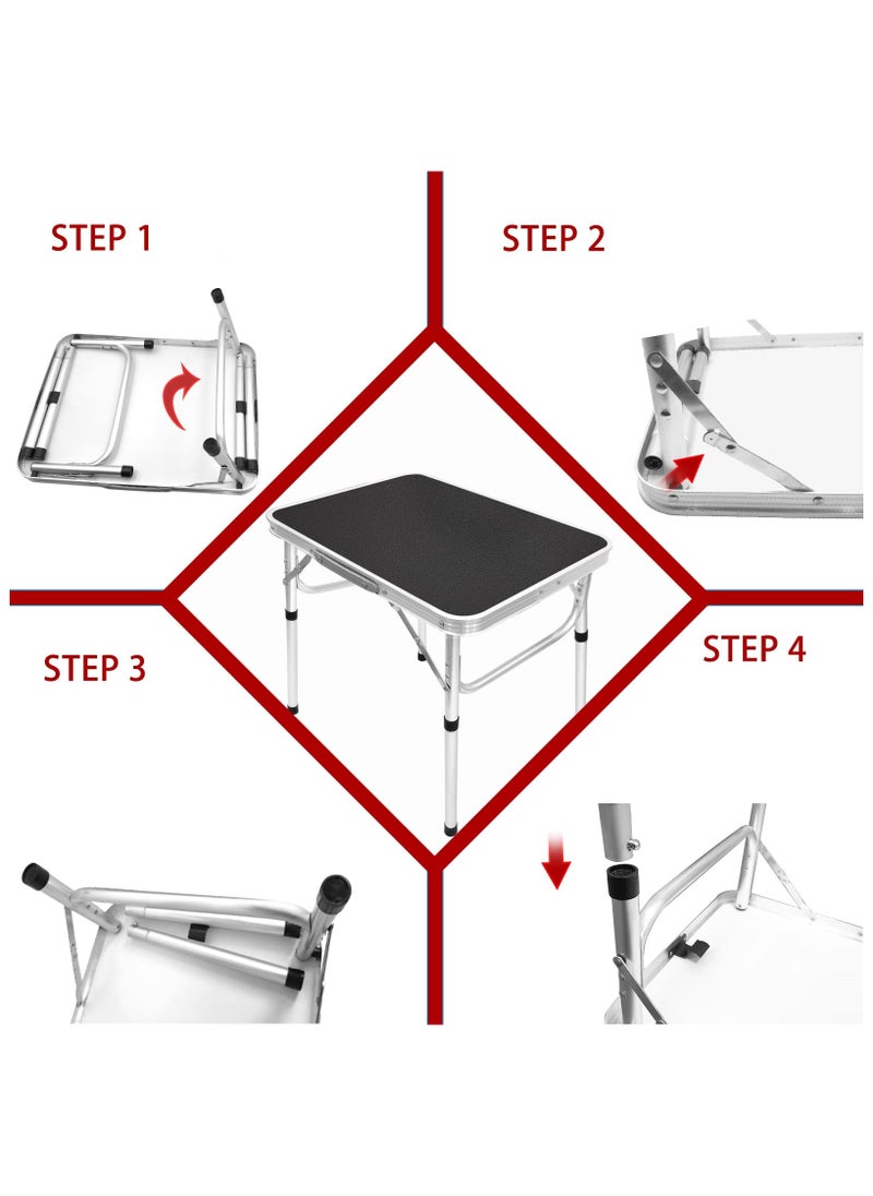 Portable Trestle Outdoor Camping Table Aluminum Alloy Outdoor Folding Picnic Table Lightweight Trestle Outdoor Camping Table For Picnic Beach BBQ Party