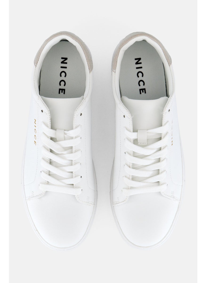 Men Lace Up Casual Shoes, White