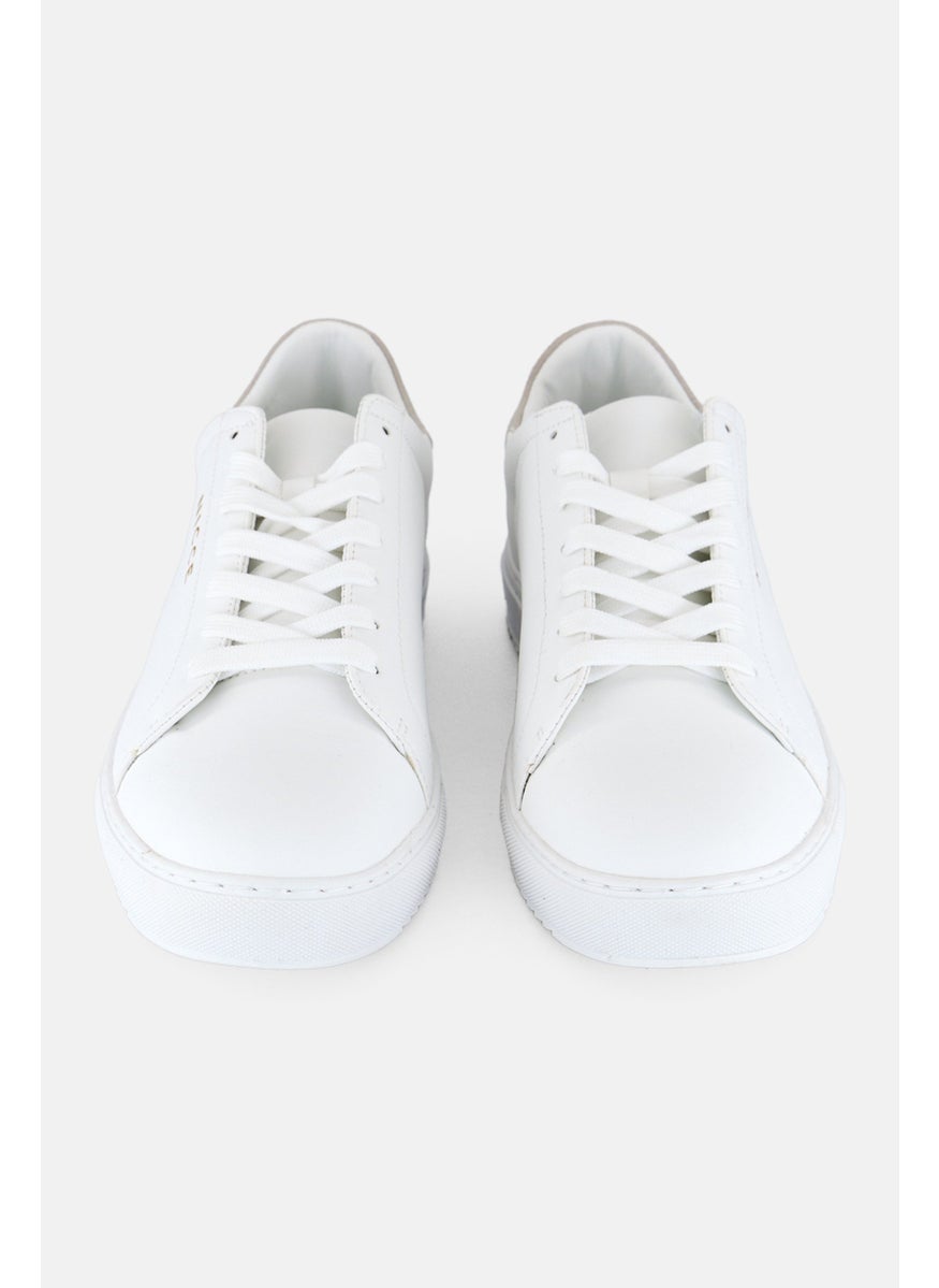 Men Lace Up Casual Shoes, White