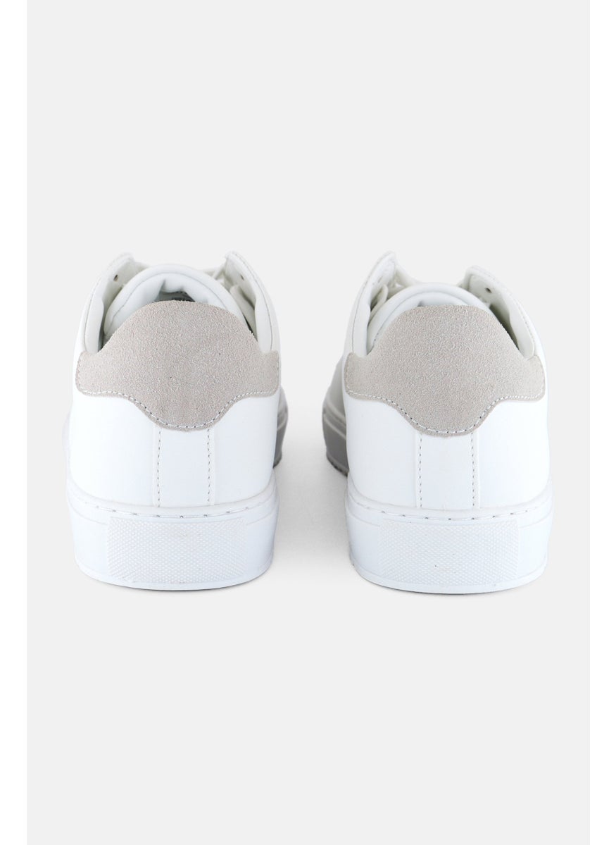 Men Lace Up Casual Shoes, White