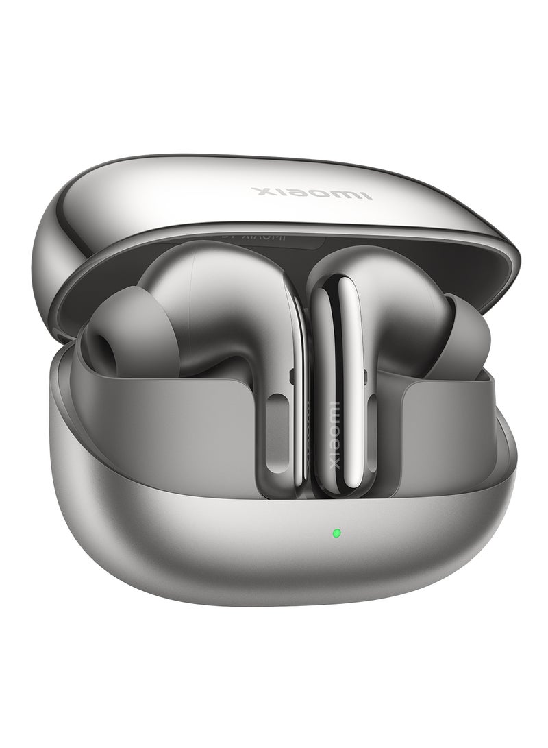 Buds 5 Pro BT | 3MIC + AI Call Noise Reduction | Up To 40 Hours Long Battery Life With Charging Box - Titanium