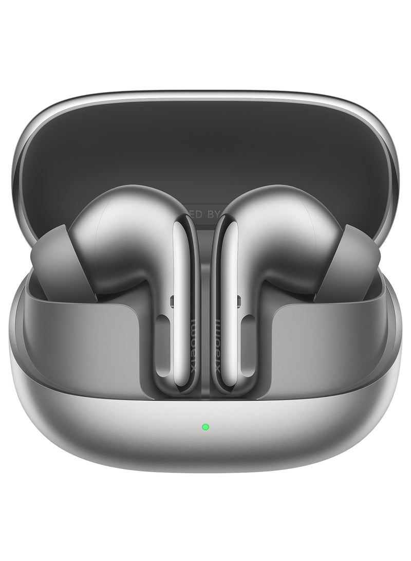 Buds 5 Pro BT | 3MIC + AI Call Noise Reduction | Up To 40 Hours Long Battery Life With Charging Box - Titanium