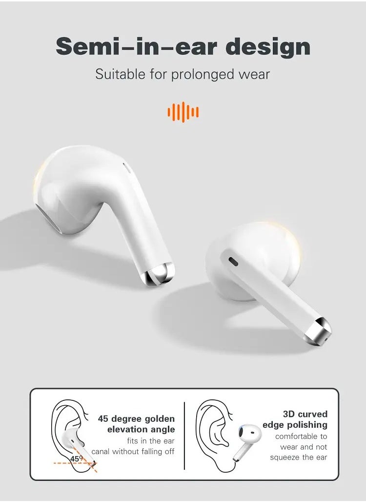 T03 True Wireless Bluetooth Earphones Newest Version White