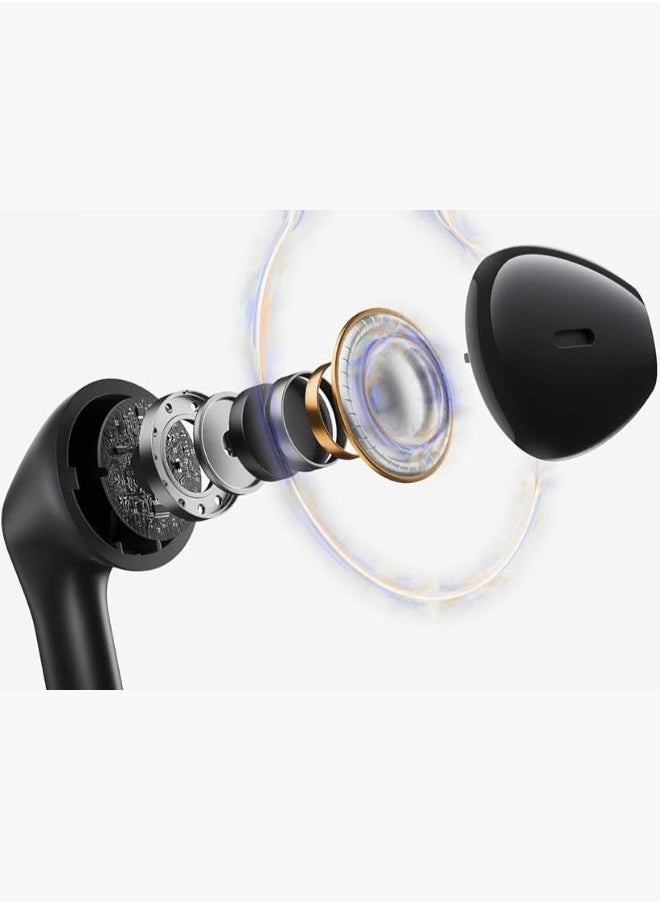 Air-19 Bluetooth Earphones with High-Quality Sound, Super Clear Mic, and Touch Controls – Stylish & Comfortable Black Wireless Earphones for Music, Calls, and Sports.