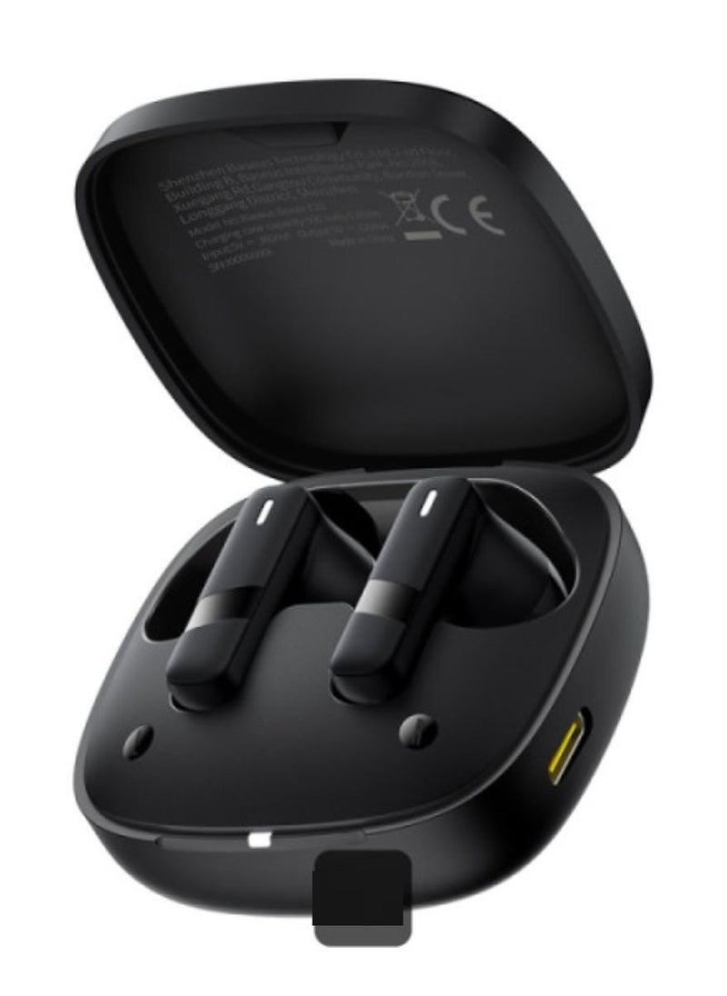 Wireless Earbuds With 2 ENC Mics, 33H Playtime black