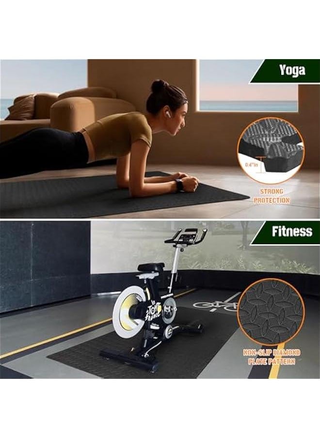 GWT Puzzle Exercise Mat, EVA Foam Interlocking Floor Tiles for Home Gym, Workout Equipment, treadmill, Protective Flooring, Fit Tile 24 SQ FT (6 Pcs)