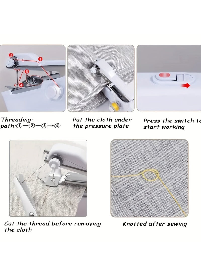 Compact Handheld Sewing Machine - Portable Quick Stitch Tool