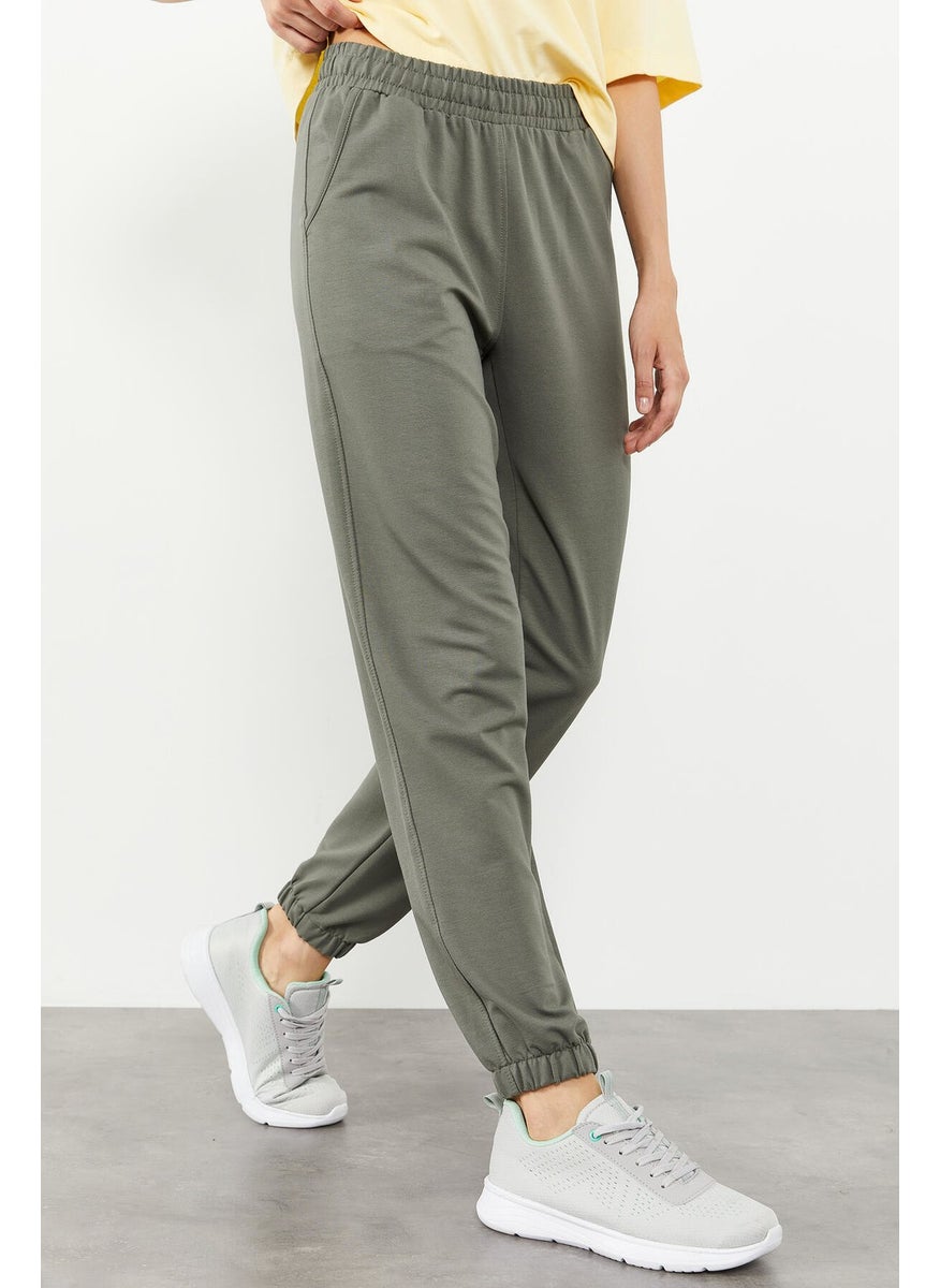 Çağla Women's Pocket High Waist Comfortable Elastic Leg Tracksuit Bottom - 94583