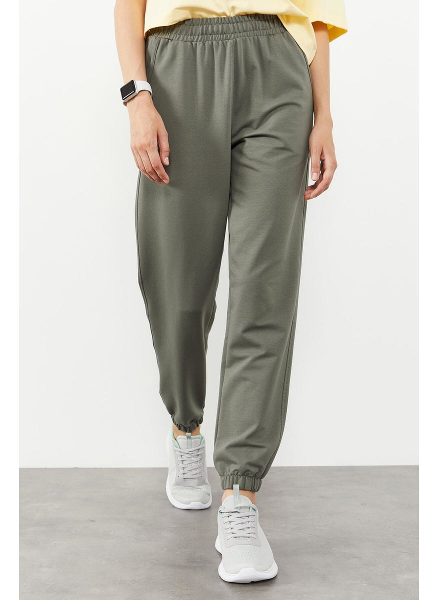Çağla Women's Pocket High Waist Comfortable Elastic Leg Tracksuit Bottom - 94583