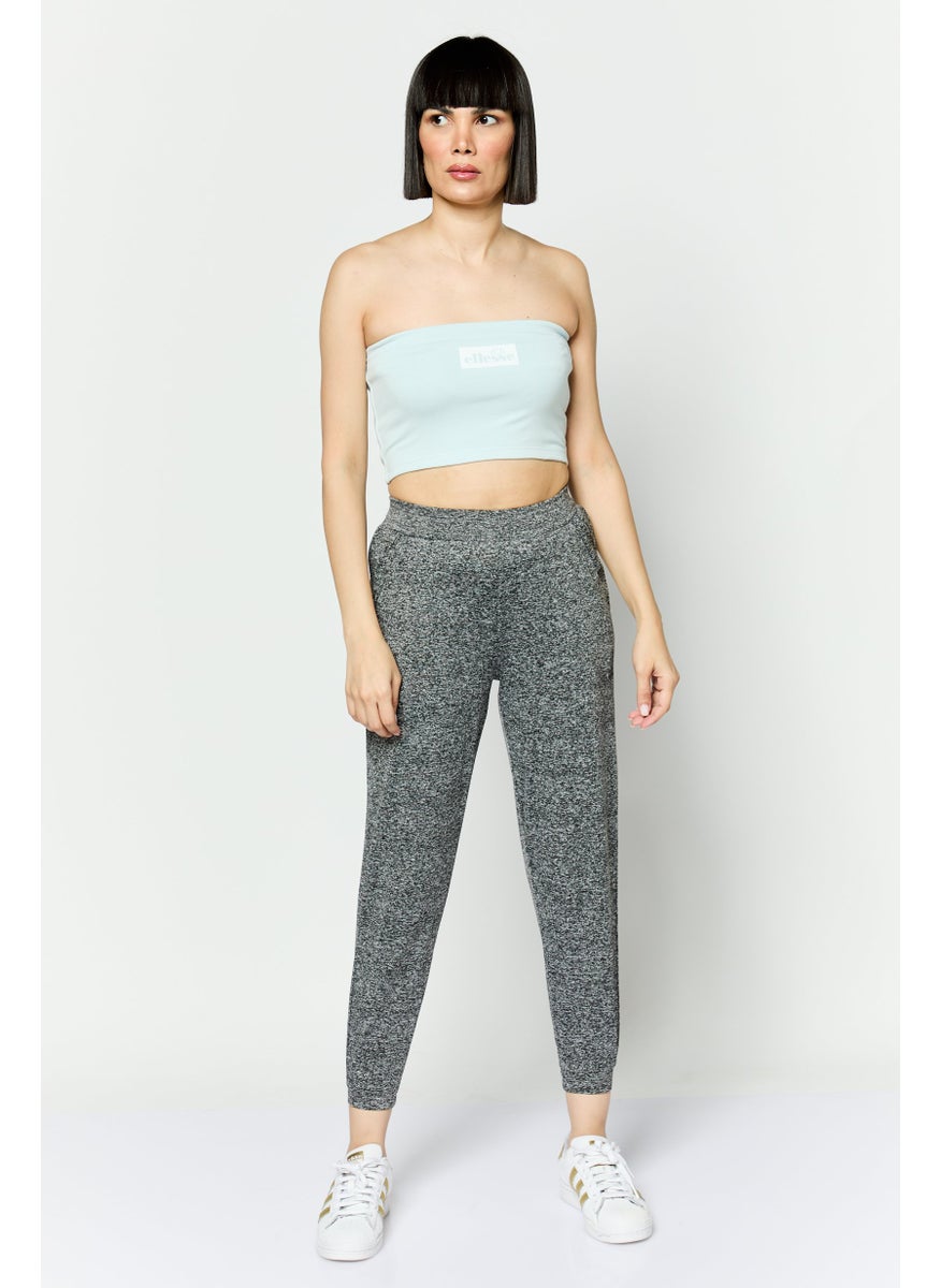 Women Brand Logo Print Strapless Top, Light Blue