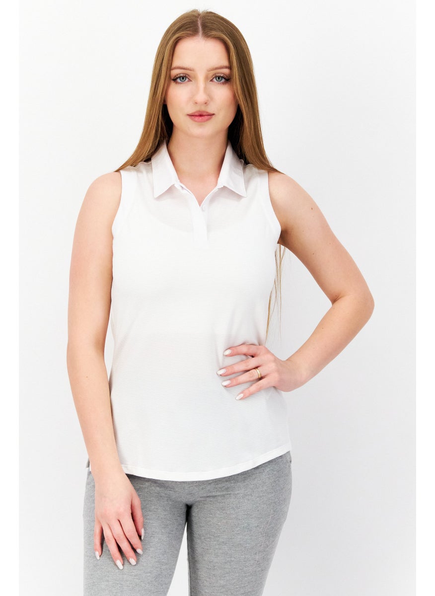 Women Sportswear Fit Sleeveless Training Top, White