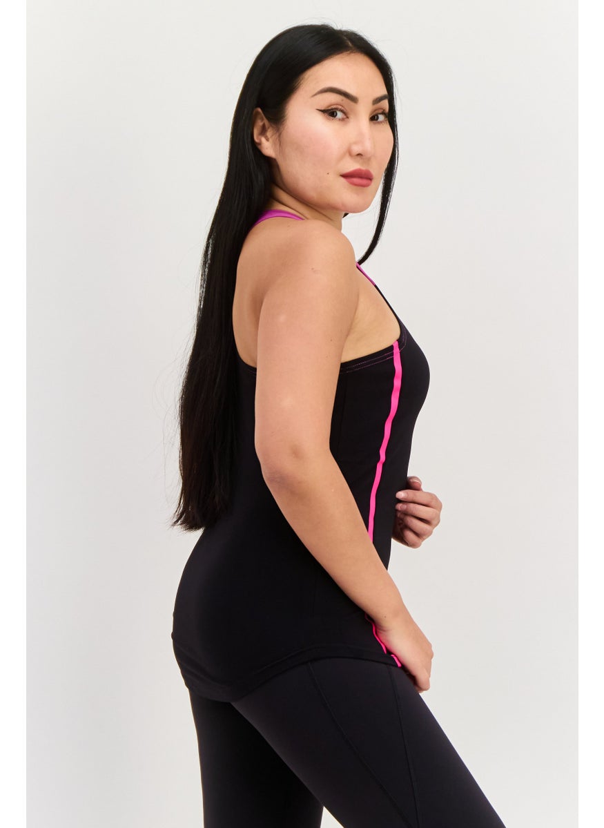 Women Sportswear Fit Sleeveless Training Top, Black