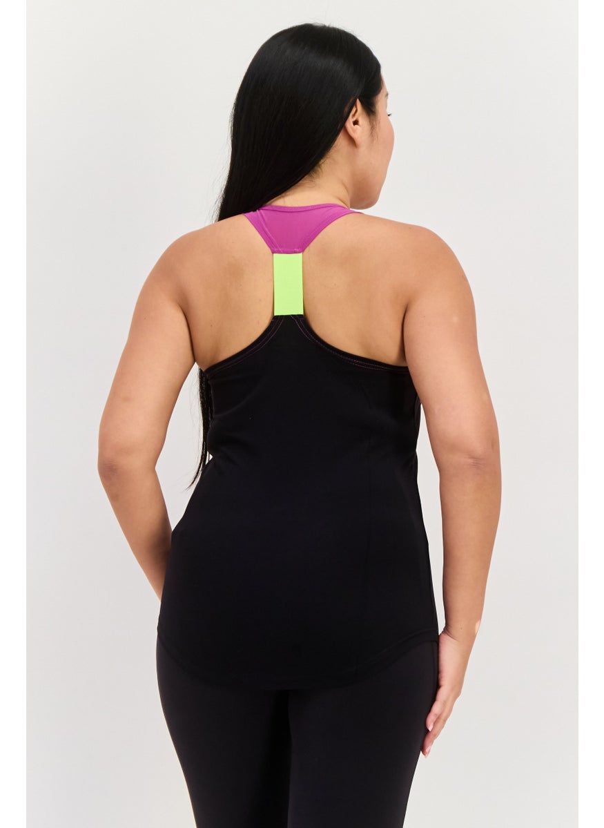 Women Sportswear Fit Sleeveless Training Top, Black