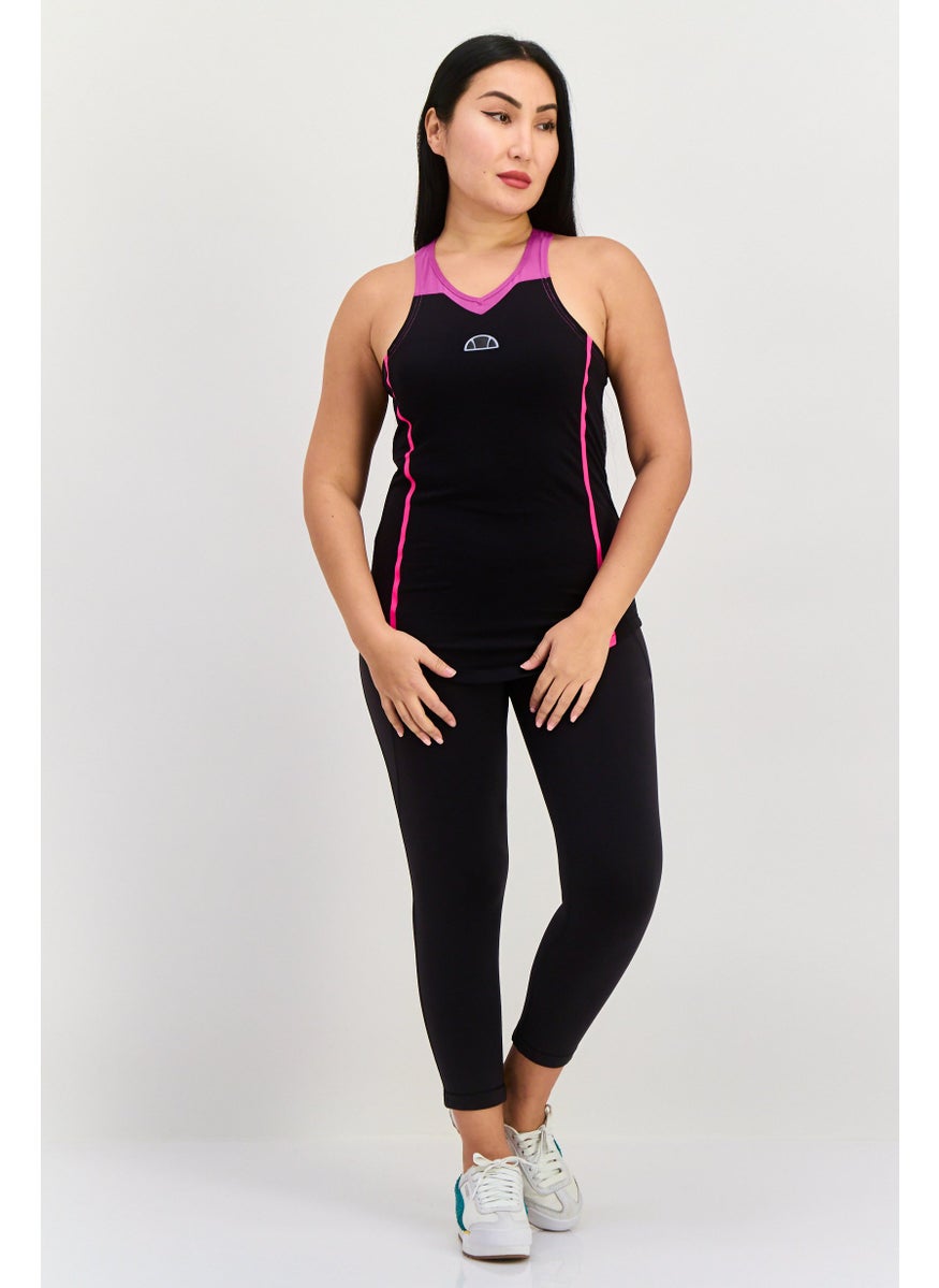 Women Sportswear Fit Sleeveless Training Top, Black