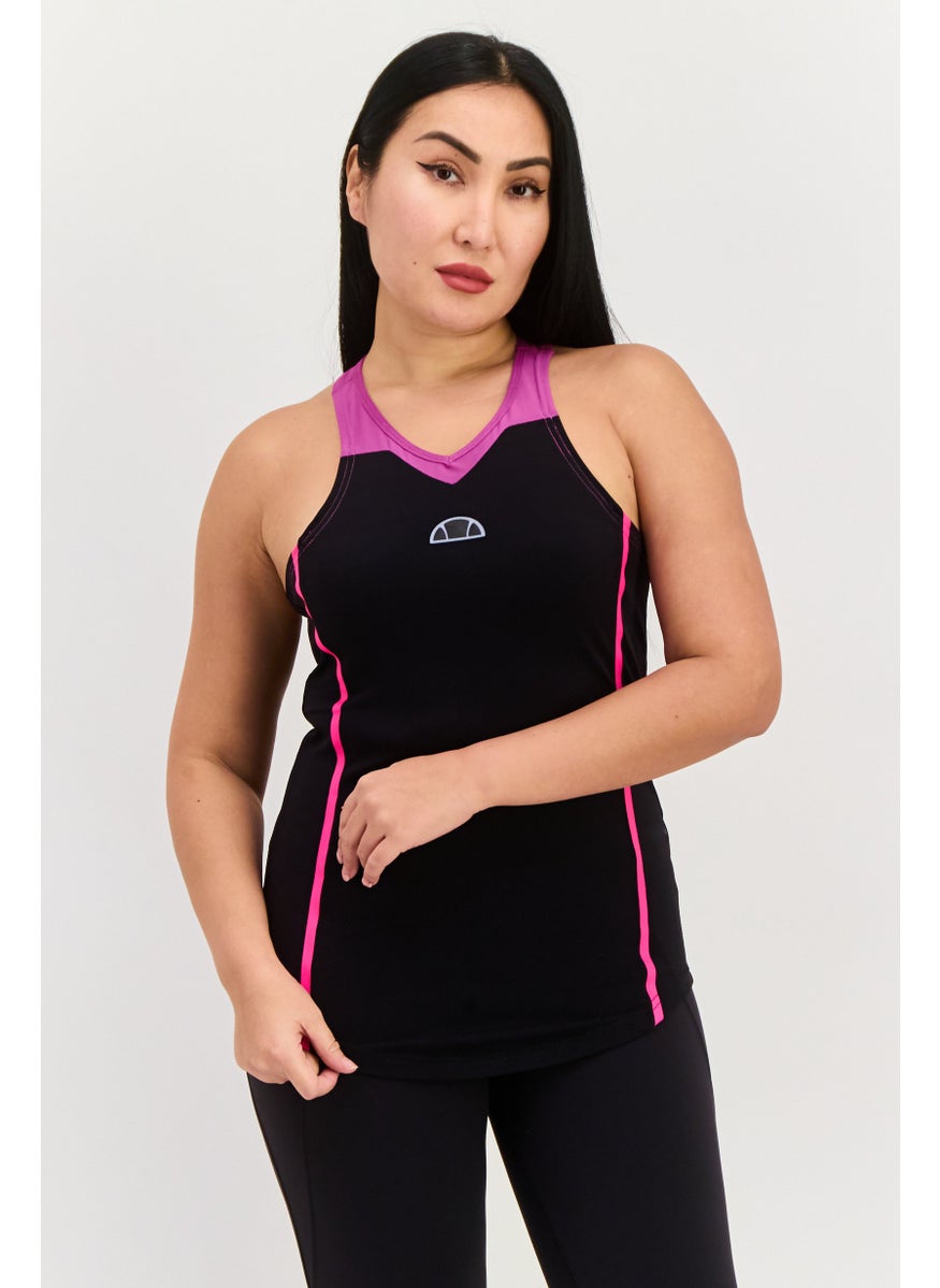 Women Sportswear Fit Sleeveless Training Top, Black