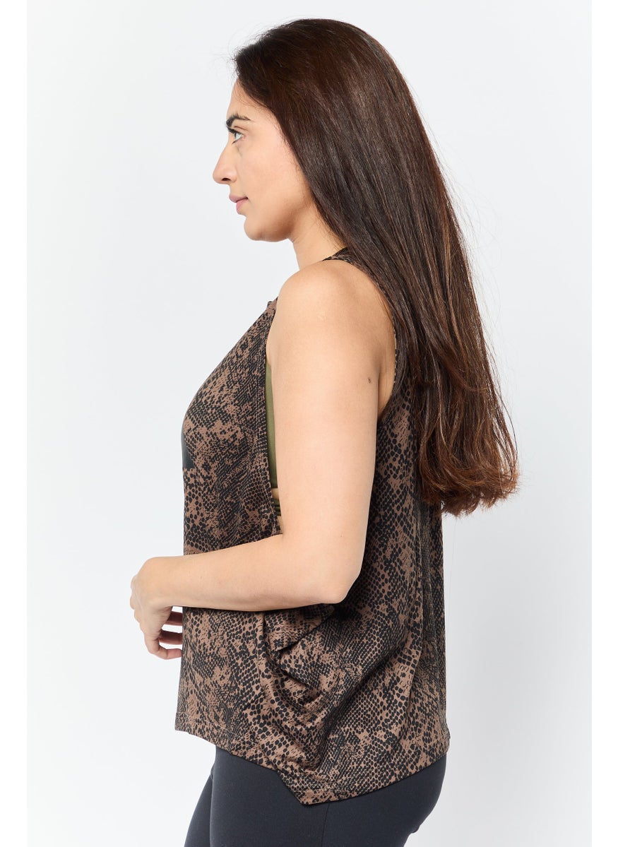 Women Loose Fit Sleeveless Training Tank Top, Multicolor