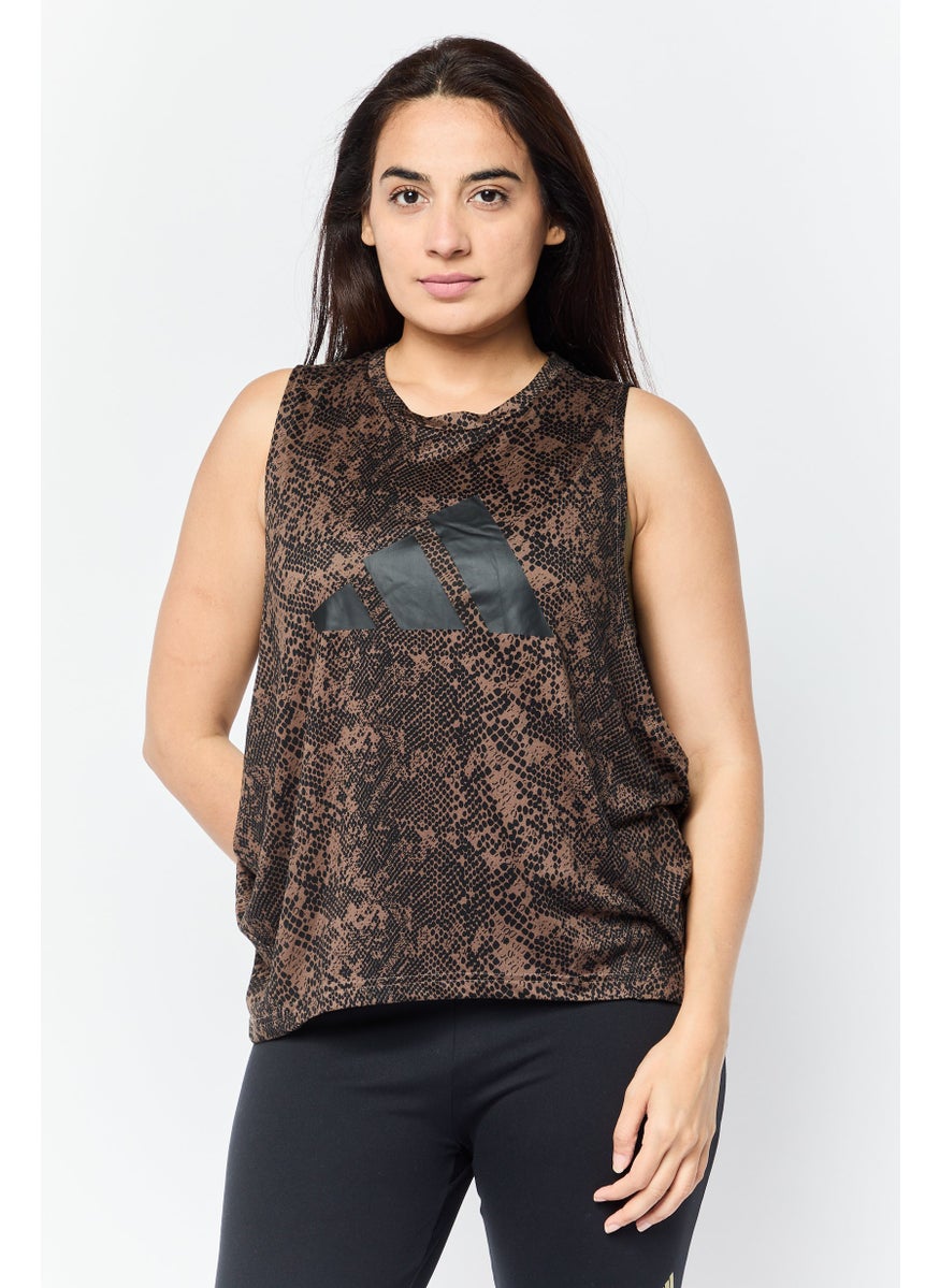 Women Loose Fit Sleeveless Training Tank Top, Multicolor