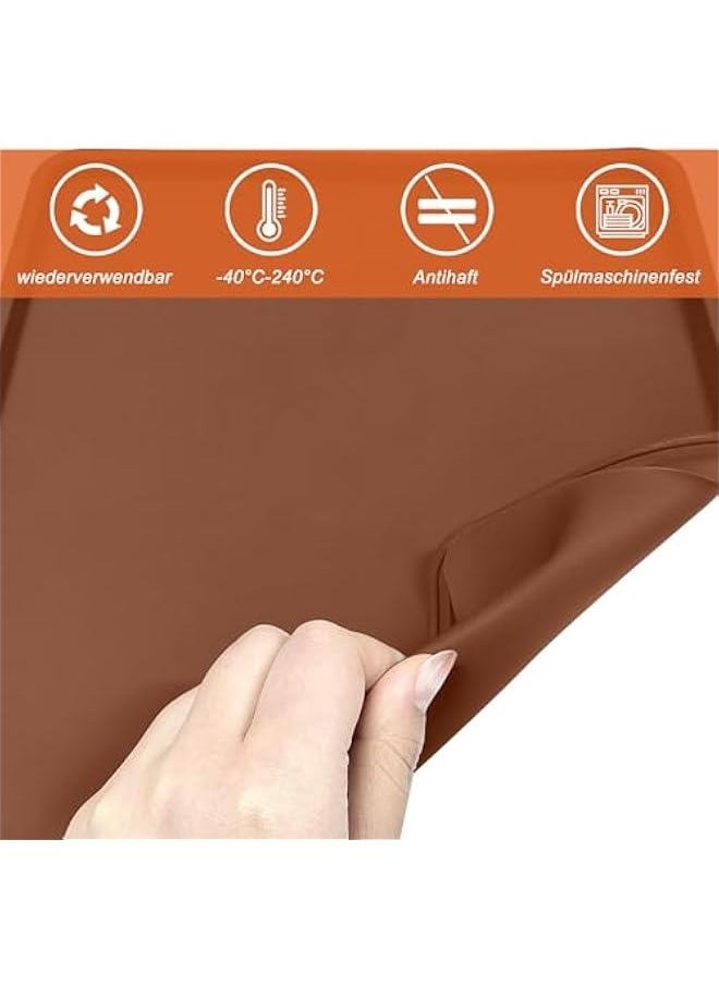 6 Pcs Silicone Sheets With Edge for 14 x 14 Trays, Non-stick Tray Liner for Excalibur Dehydrator, Reusable Mats Square Dryer for Jerky, Fruit, Meat, Herbs, Crackers