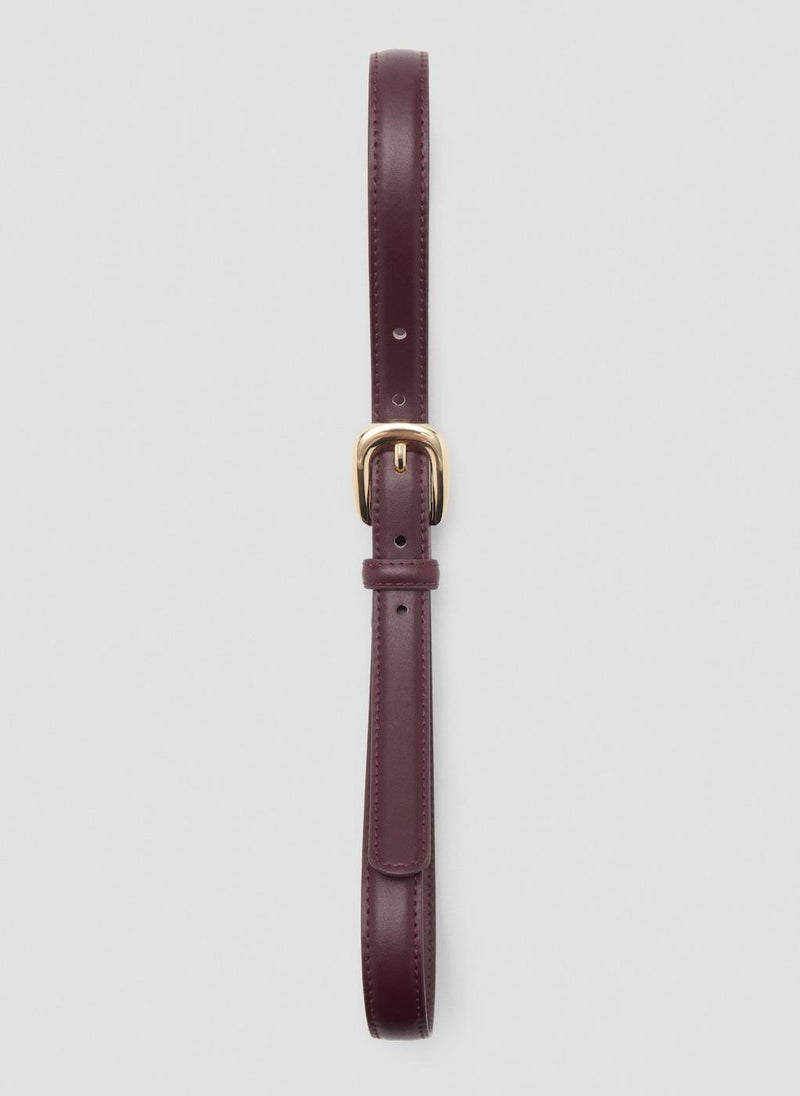 Skinny Leather-Effect Belt