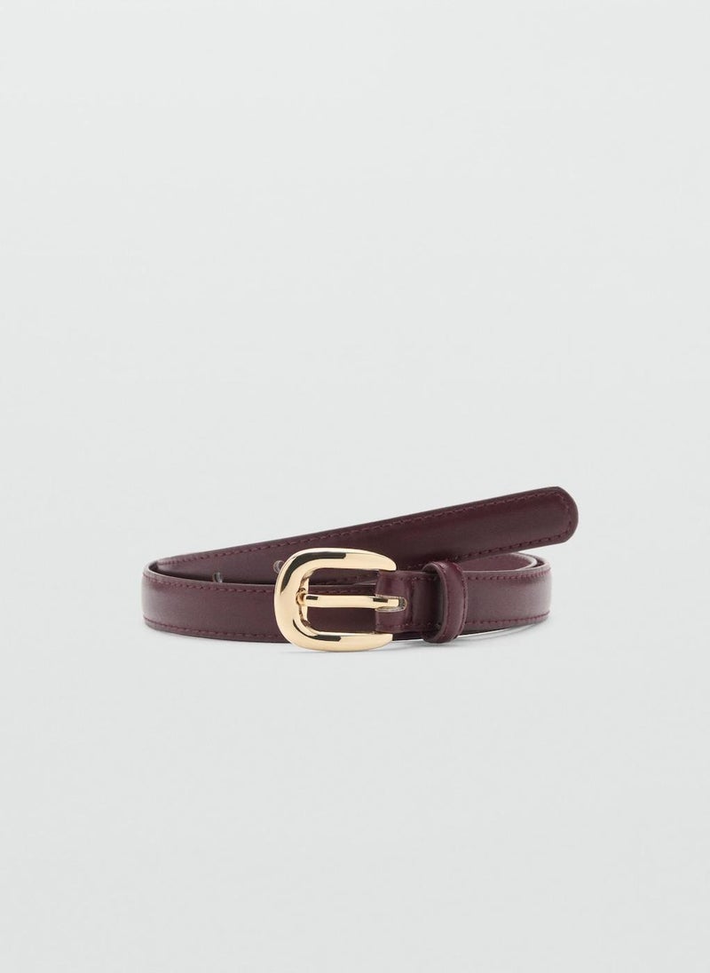 Skinny Leather-Effect Belt