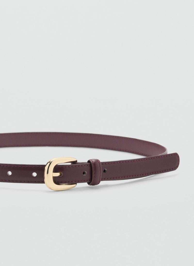 Skinny Leather-Effect Belt